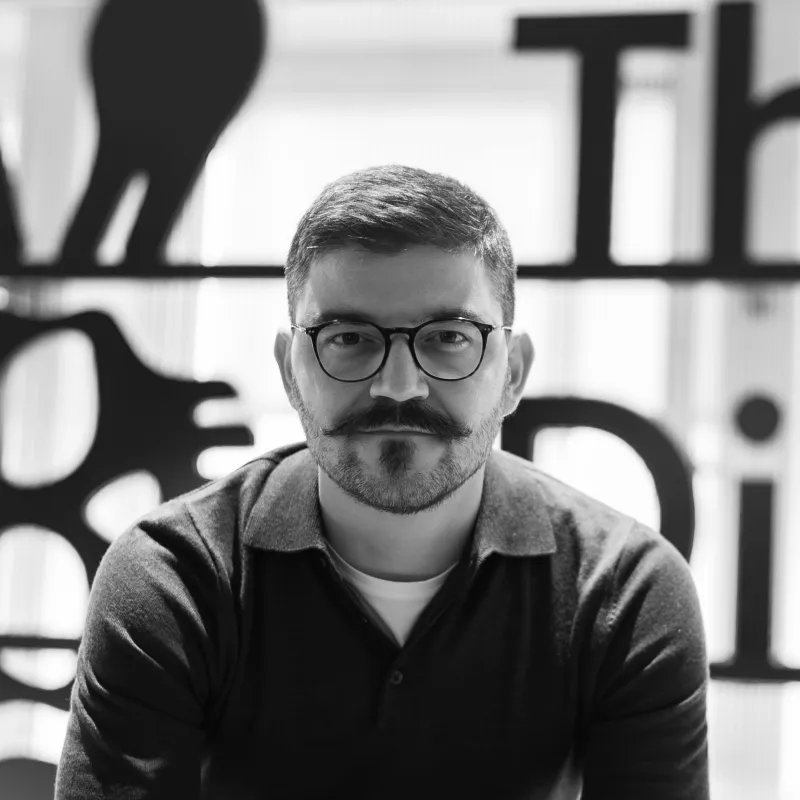 Hekuran Avdili, black and white portrait